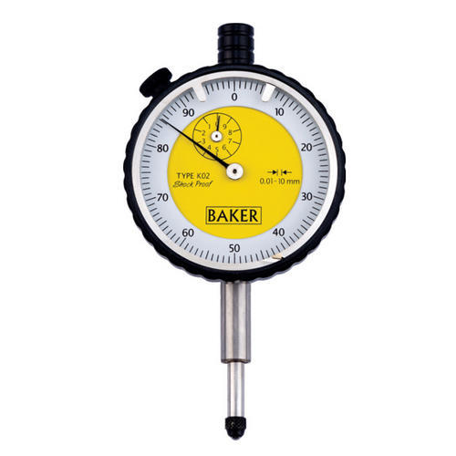 Stainless Steel Baker Mechanical Plunger Dial Gauge, Shape: Round