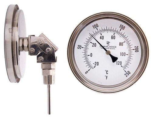Mercury In Steel Dial Thermometer 0 to 160 for Industrial