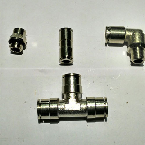Mate Metal Push Fitting, For Pneumatic Connections, Size: 1/2 inch