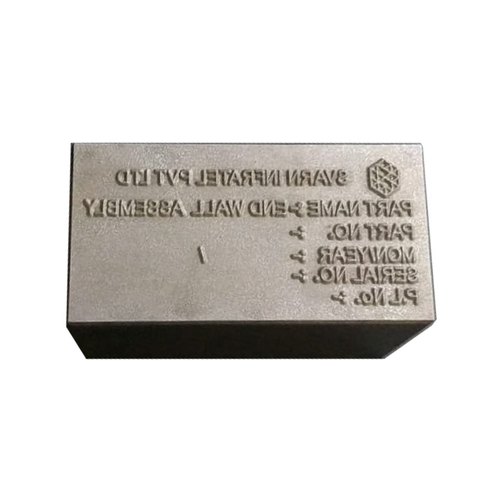 Polished Brass Rectangular Stamp, Size: 60 X 30 mm