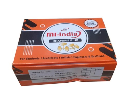 Golden Round Mi India Drawing Pin, Box