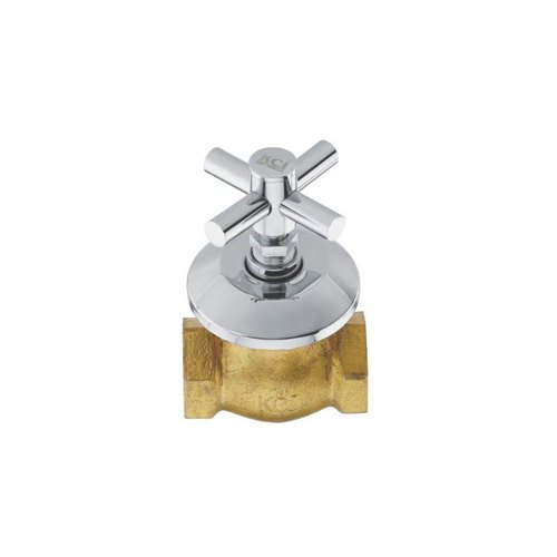KCI Brass MIFL-01 Cross Mini Flush Valve with Flange for Bathroom Fittings, Packaging Type: Box