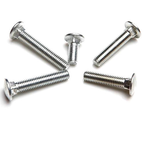 Round Mild Steel Carriage Bolt, For Hardware Fitting, Size: M6 - M12