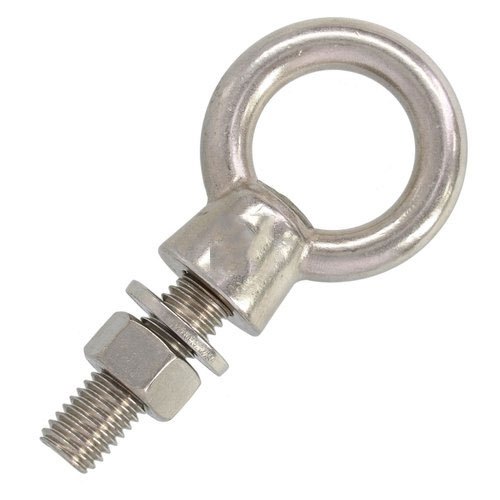 Silver Mild Steel Eye Bolt, Size: M6