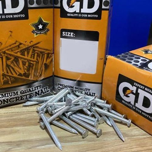 Mild Steel Galvanized Concrete Nail, Packaging Type: Box, Size: 3