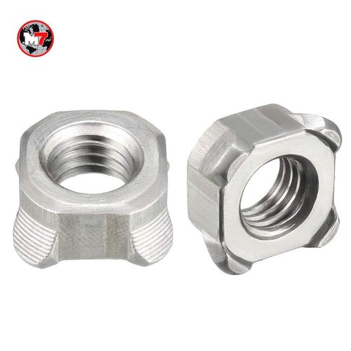 Zinc Mild Steel Square Weld Nut, For Industrial, Size: M4 To M10