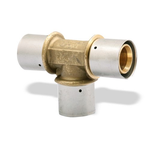 MLC Press Fitting Brass Reducing Tubing Tee