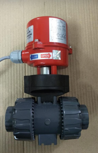 Black Motorized PVC Ball Valve, Packaging Type: Corrugated Box