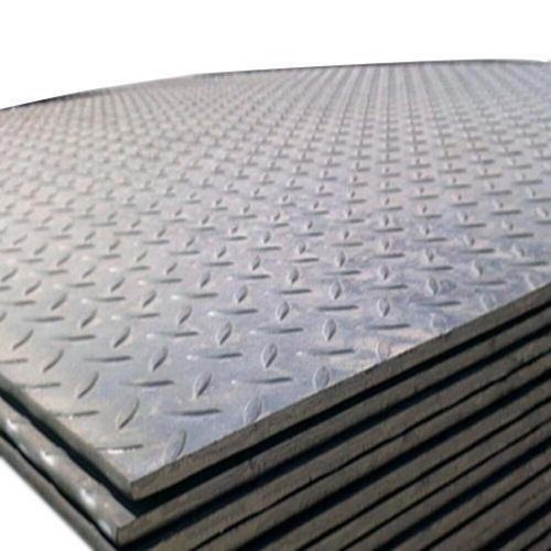 Rectangular Mild Steel Chequered Plate, Thickness: 10 mm, Size: 4 X 8 Feet