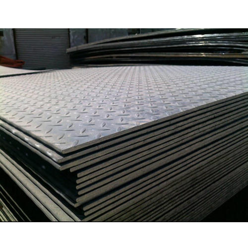 Rectangular MS Chequered Plate, For Construction, Thickness: 1-110 mm