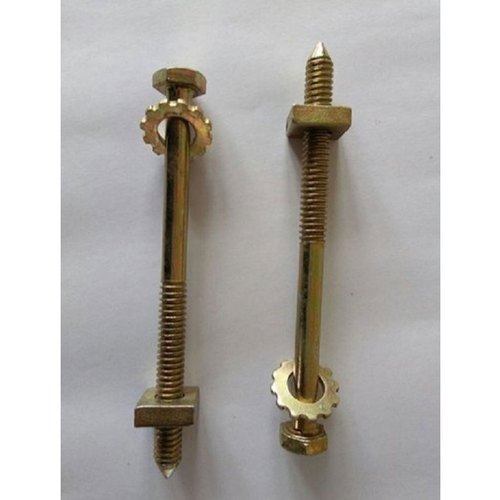 Golden Mild Steel MS Cot Bolt, For Hardware Fitting, Size: 5 Inches ( Length )