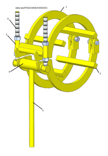 MS Manual Cage Type Pipe Clamp, Heavy Duty