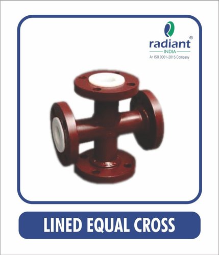 SGI/CS PFA/FEP/PP/HDPE/PVDF Lined Equal Cross Tee, Industrial, Size: 15NB TO 300NB