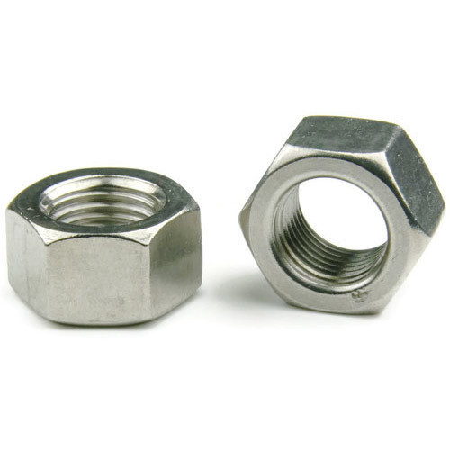 Silver Mild Steel MS Hex Thin Nut, Shape: Hex