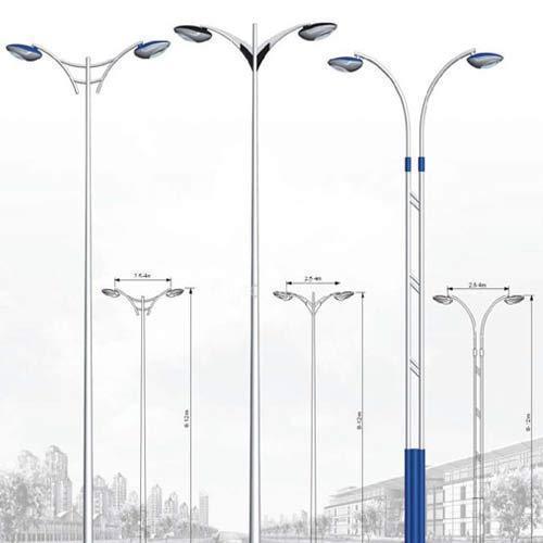 Aluminium 10-12 M Electric Lighting Poles, For Street