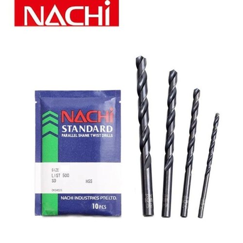 Standard HSS Nachi Parallel Shank Drills, For Industrial, Size: 3-17mm