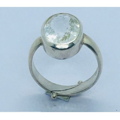 White Topaz Adjustable Ring