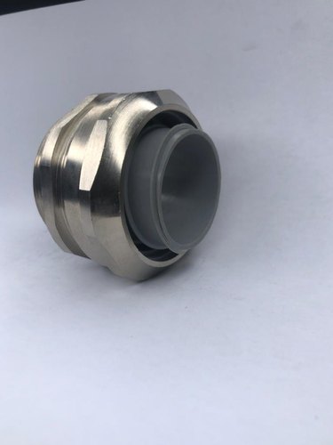 Silver Nickel Plated Brass Adaptor With Nylon Ferrule, For Industrial, Outer Diameter: 10 Mm
