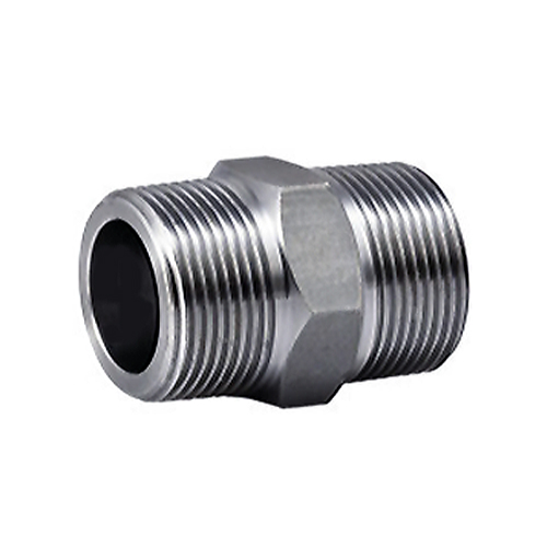Silver Stainless Steel NPT Hex Nipple, for Structure Pipe