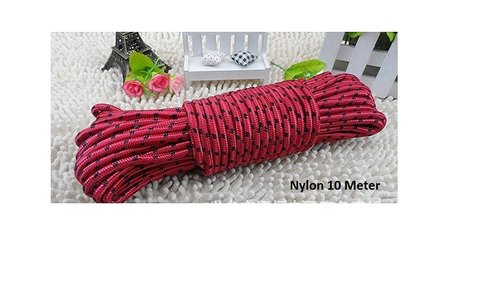 Multicolor Nylon Clothesline Rope For Drying Clothes 10 M, Diameter: 1-10 mm