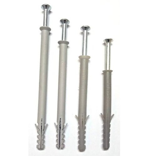 Mild Steel Nylon Frame Fixing Screw, Galvanized, Size: M6-M10