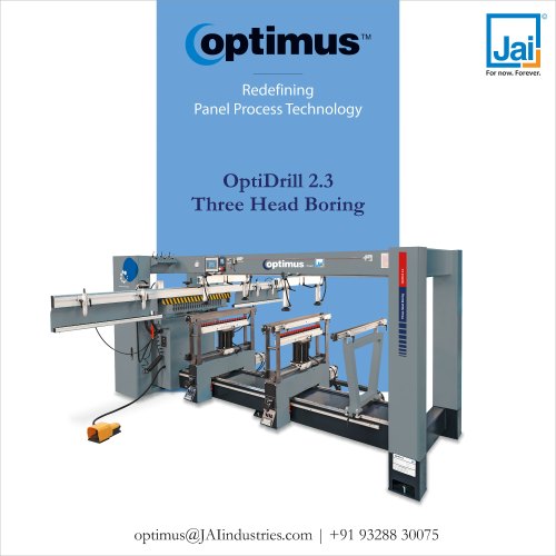 Mdf & Particle Board Optimus Multi Boring Machine, 415 V, 6 Hp