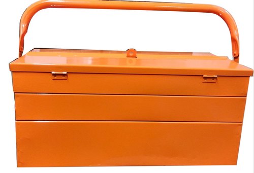 Orange Mild Steel Tool Box, Size: 15x8x8 inch