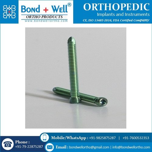 Bond Well Orthopedic Implants Locking Screw, Size: 3.5 mm To 4.5 mm
