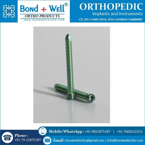 Bond Well Steel, Titanium Orthopedic Implants Self Tapping Locking Screws