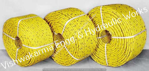 Yellow P P Rope, For Industrial, Thickness: 2-24 Mm