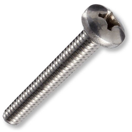 Screwwala Polished Stainless Steel Machine Screw, For Hardware Fitting, Size: 1 To 5 Mm