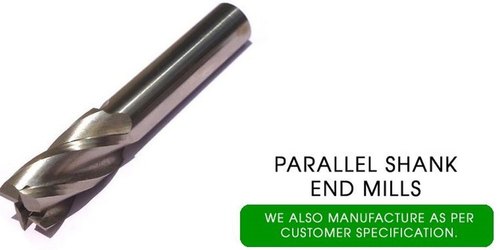 High Speed Steel Polished Parallel Shank End Mill