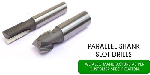 Parallel Shank Slot Drill, Drill Diameter: 12 Mm, Overall Length: 350 Mm