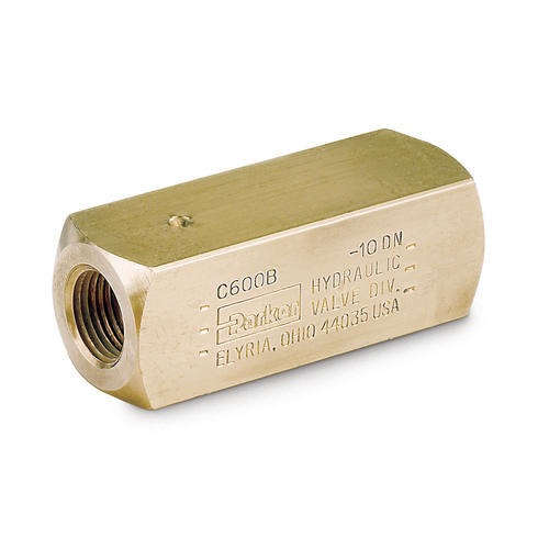 Brass 315 Bar Parker Hard Seat In-Line Check Valves, For Water