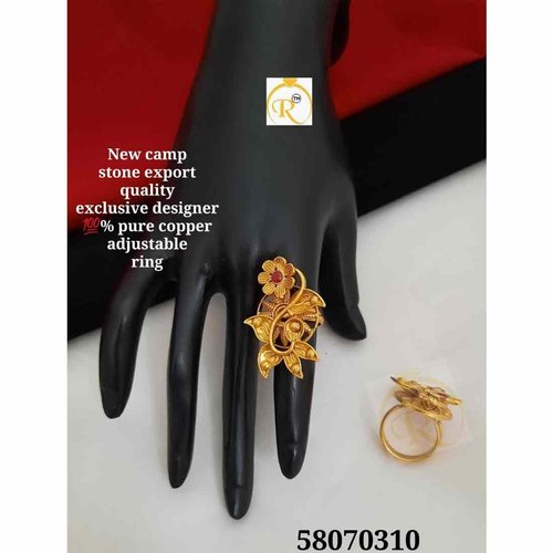 Party Wear Exclusive Designer 100% Pure Copper Adjustable Ring