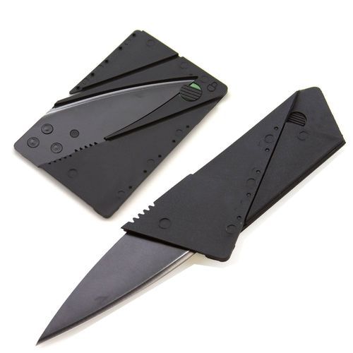 Stainless Steel Polypropylene Folding Credit Card Knife