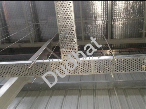 Steel Galvanized Coating Perforated Cable Tray, Sheet Thickness: 0.6-3.0 mm