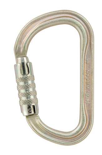 Steel Gold & Black Petzl Carabiner- Vulcan