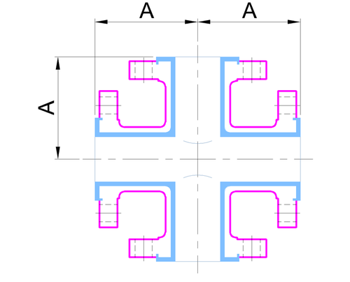 Pfa-fep-pvdf Lined Equal Unequal Cross