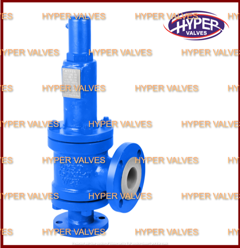 HYPER VALVES Angle Type PFA Lined Safety Relief Valve, Valve Size: 25nb To 100nb