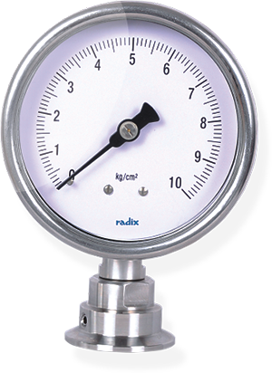 Tri- Clover Mounted Sanitary Pressure Gauge, For Process Industries