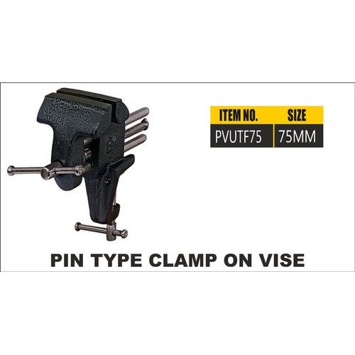 Unison Black Pin Type Clamp On Vise, Size : 75mm