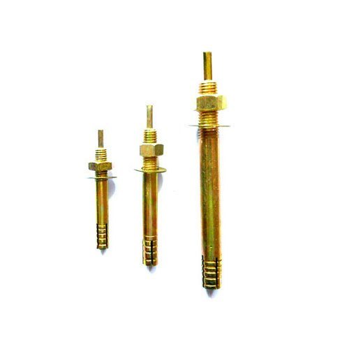 Golden Mild Steel Pin Type Zebra Bolt, For Industrial, Packaging Type: Box