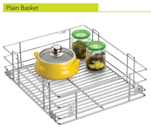 Stainless Steel SS Plain Kitchen Basket, For Home, Size/Dimension: 12 Inch To 28 Inch