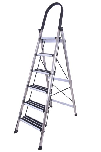 6 Step Aluminum Plantex Stainless Steel Aluminium Ladder