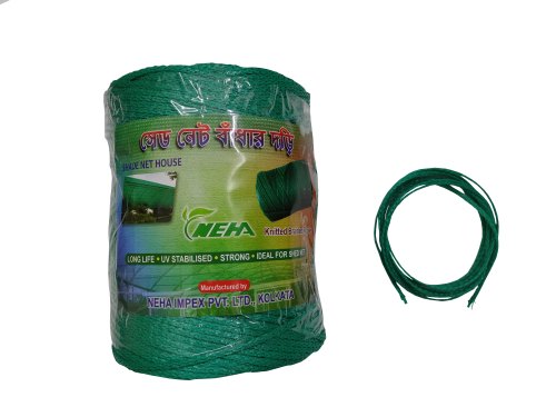 Neha Green Plastic Braided Shade Net Rope, Diameter: 1-10 mm