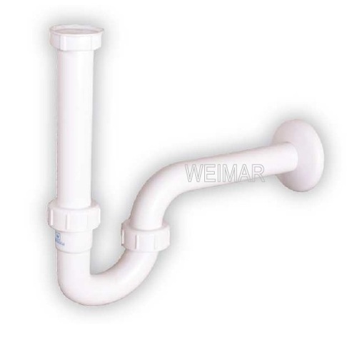 WEIMAR White Plastic P Trap For Basin / Sink P Trap