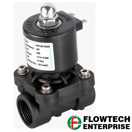 PVC Low Pressure Plastic Solenoid Valve, For Water