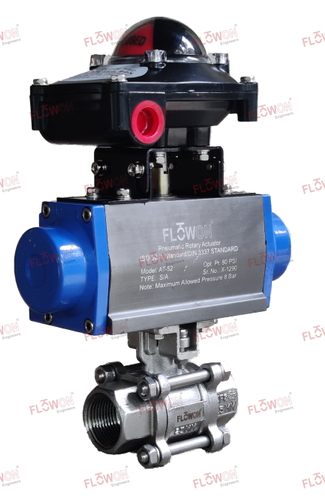 SS 1000 Wog Pneumatic Actuated Ball Valve, Model Name/Number: FNV-2BT-25, Size: 25 mm To 100 mm