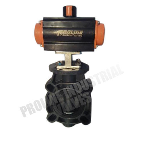 Proline Pneumatic Actuator UPVC Butterfly Valves, Size: 50 mm to 300 mm , PDACT-UPVC / PSACT-UPVC